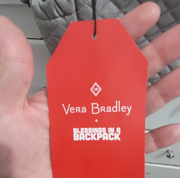 Vera Bradley Backpack Gray Denim Blend - Picture 2 of 7